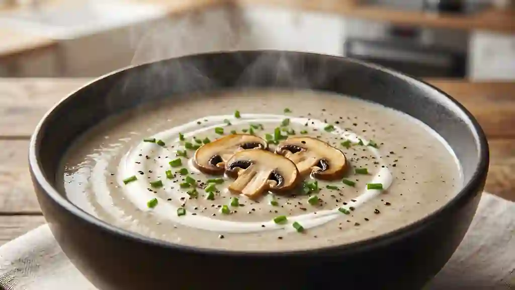 Velouté de champignons soyeux et onctueux - Photo de présentation