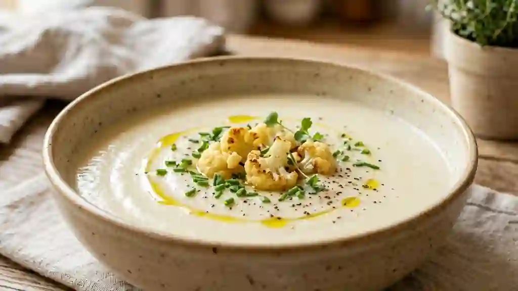 Velouté de chou-fleur onctueux et soyeux - Photo de présentation