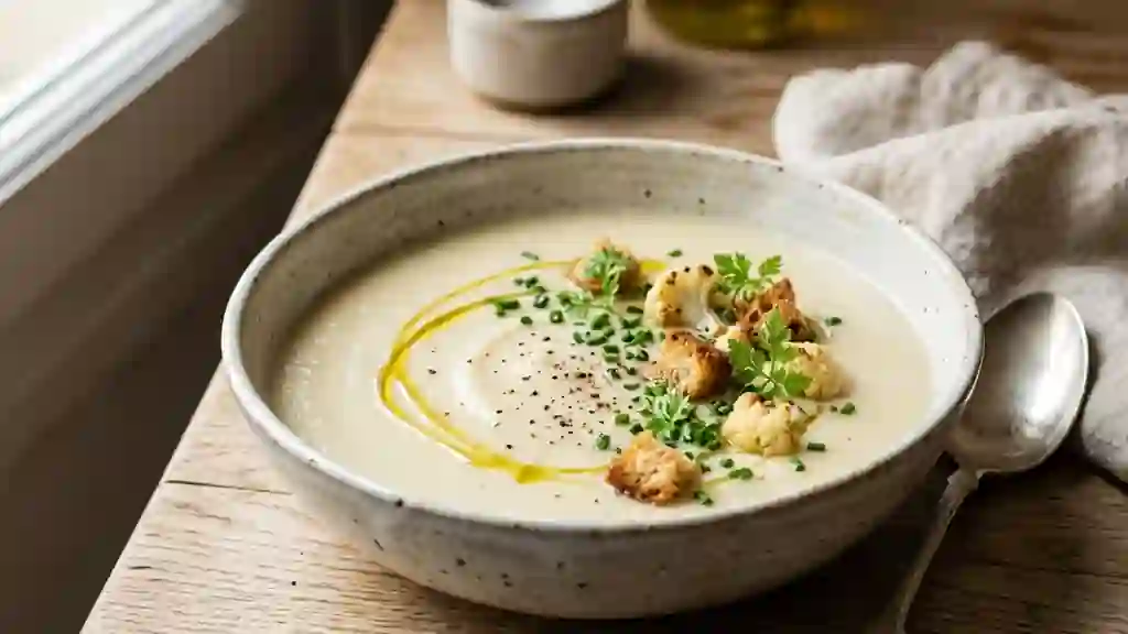 Velouté de chou-fleur onctueux et soyeux - Photo de présentation