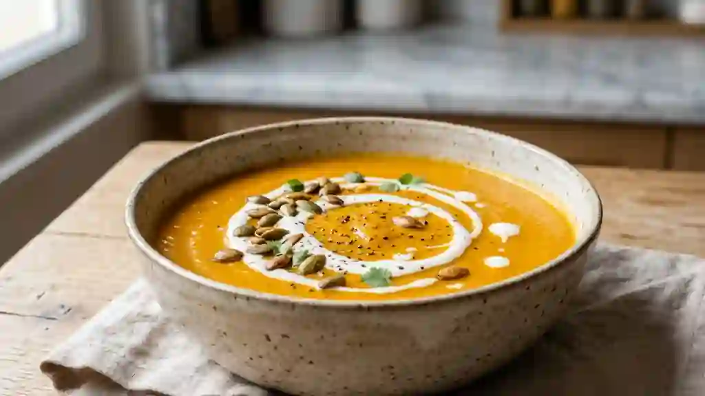 Velouté citrouille et coco au curry - Photo de présentation