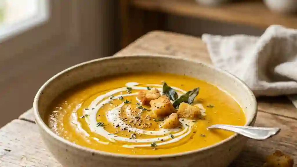 Velouté de butternut onctueux à la muscade - Photo de présentation