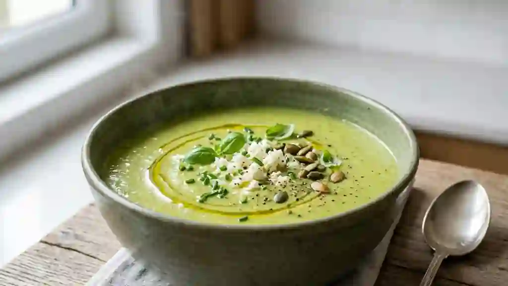 Velouté de courgette au carré frais crémeux - Photo de présentation