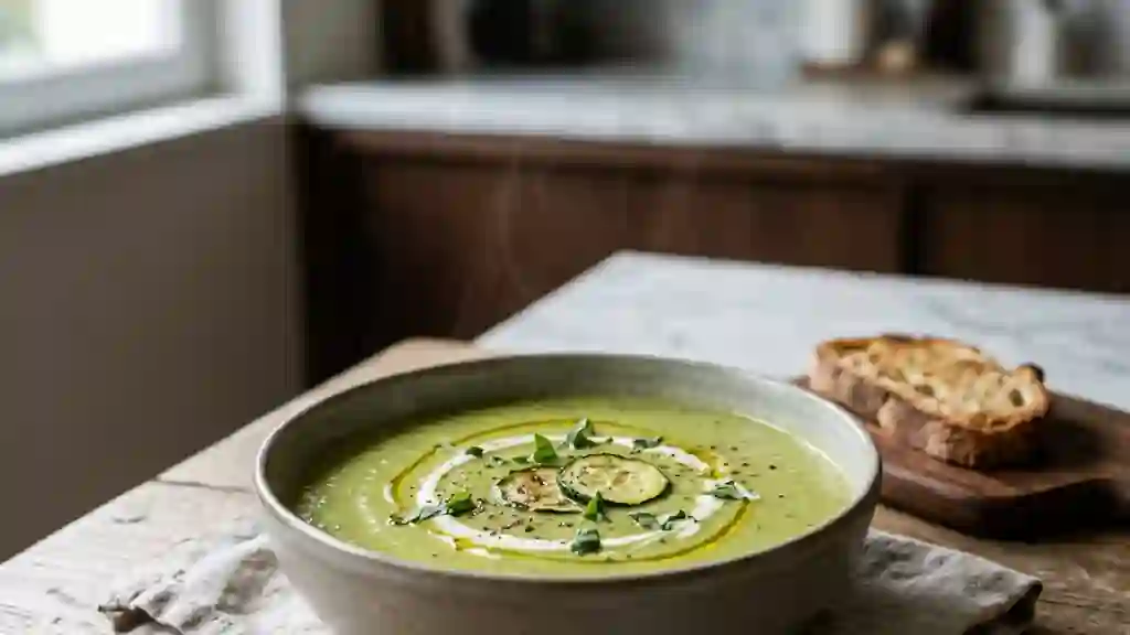 Velouté de courgettes onctueux et soyeux - Photo de présentation
