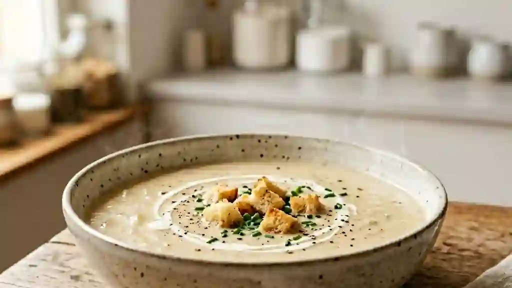 Crème d'oignons fondante et soyeuse - Photo de présentation