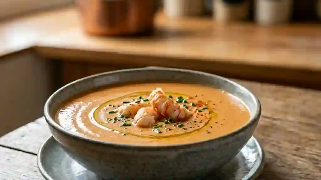 Velouté de langoustines onctueux au cognac - Photo de présentation