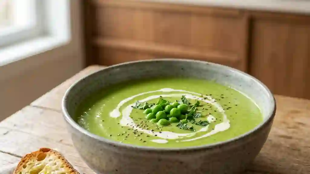 Velouté de petits pois soyeux - Photo de présentation