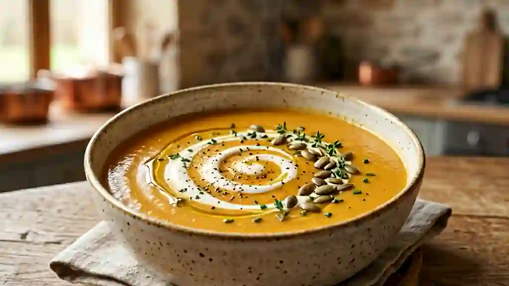 Velouté de potiron soyeux à la crème - Photo de présentation