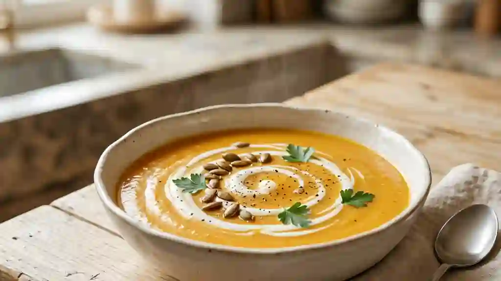 Velouté de potiron onctueux au yaourt - Photo de présentation
