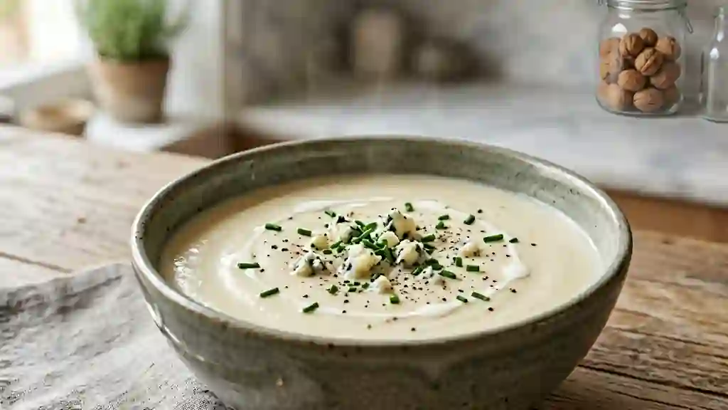 Velouté de poireaux intense au roquefort - Photo de présentation