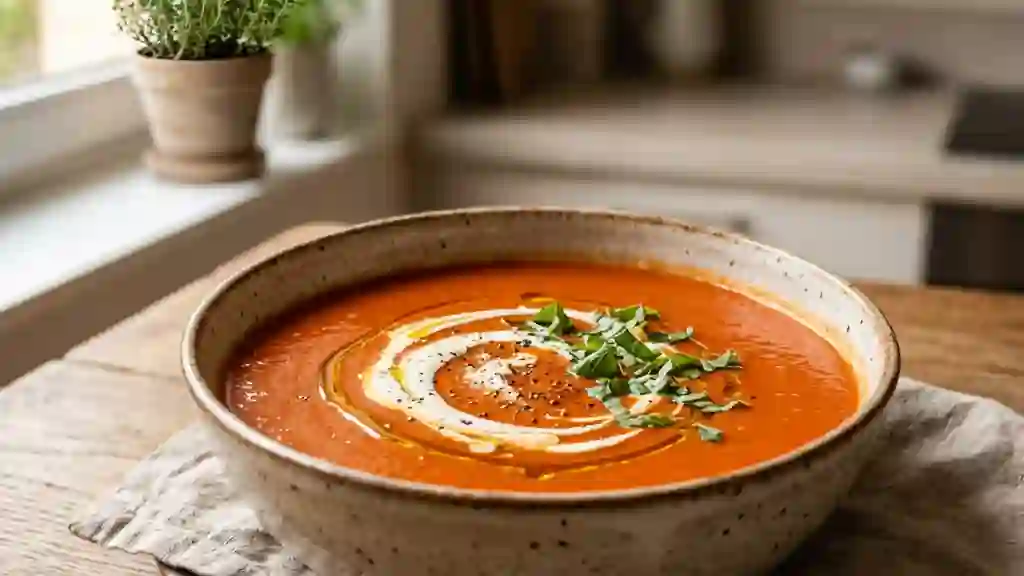 Velouté de tomates onctueux et soyeux - Photo de présentation