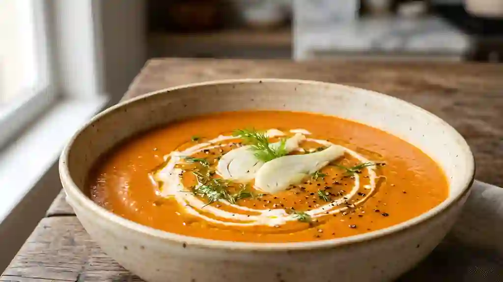 Velouté de tomates onctueux au fenouil anisé - Photo de présentation