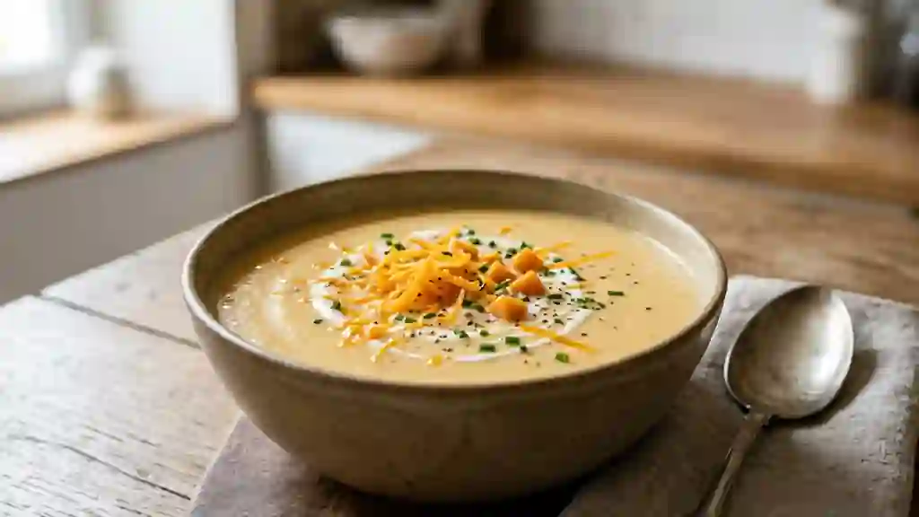 Velouté de chicons crémeux à la mimolette - Photo de présentation