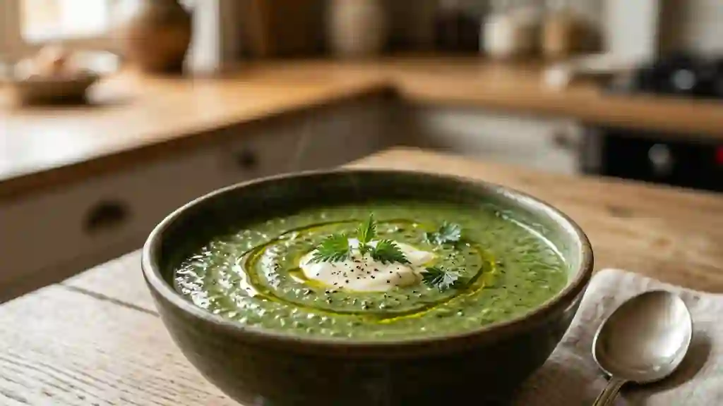 Velouté d'orties onctueux et sauvage - Photo de présentation