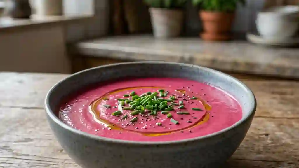 Velouté de betterave soyeux au yaourt - Photo de présentation