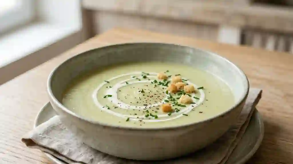 Velouté Glacé Poireaux et Crème - Photo de présentation