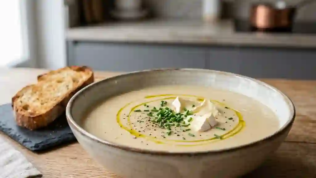 Velouté de camembert ultra-fondant et onctueux - Photo de présentation