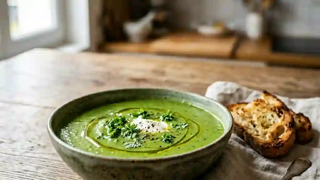 Velouté de fanes de radis soyeux - Photo de présentation