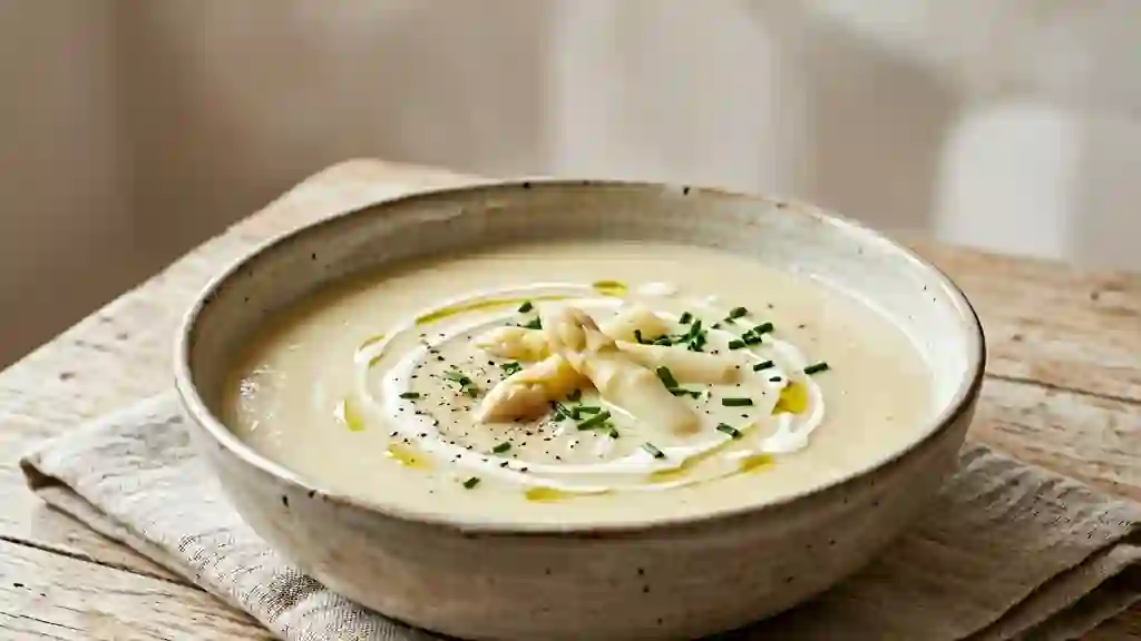 Velouté d'asperges blanches onctueux - Photo de présentation