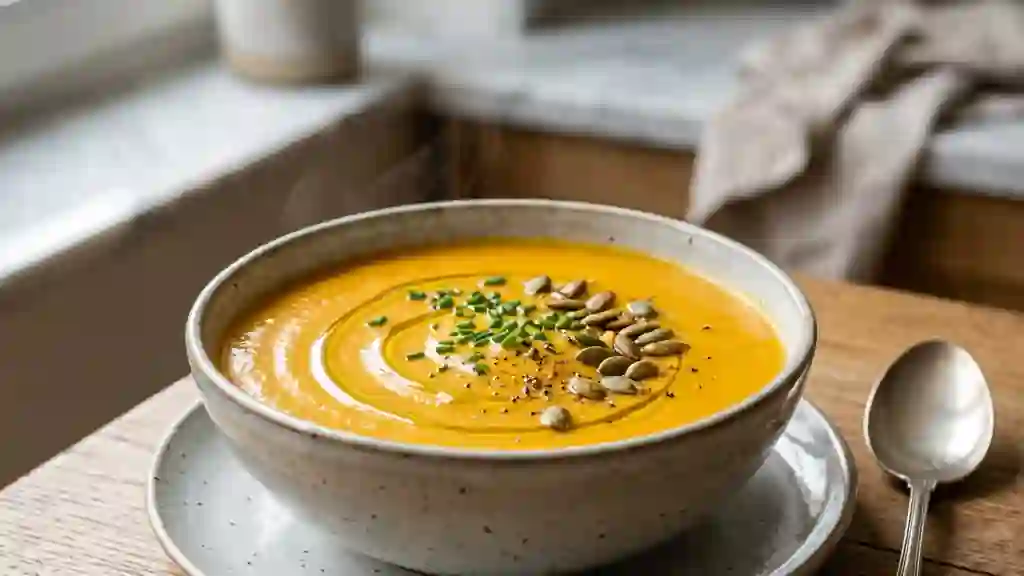 Velouté onctueux de courge et carottes - Photo de présentation
