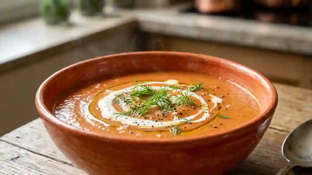 Velouté soyeux tomate et fenouil anisé - Photo de présentation