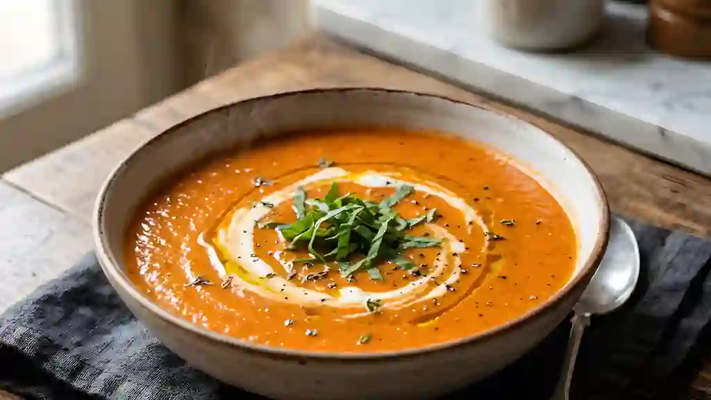 Velouté tomate-oseille acidulé et crémeux - Photo de présentation
