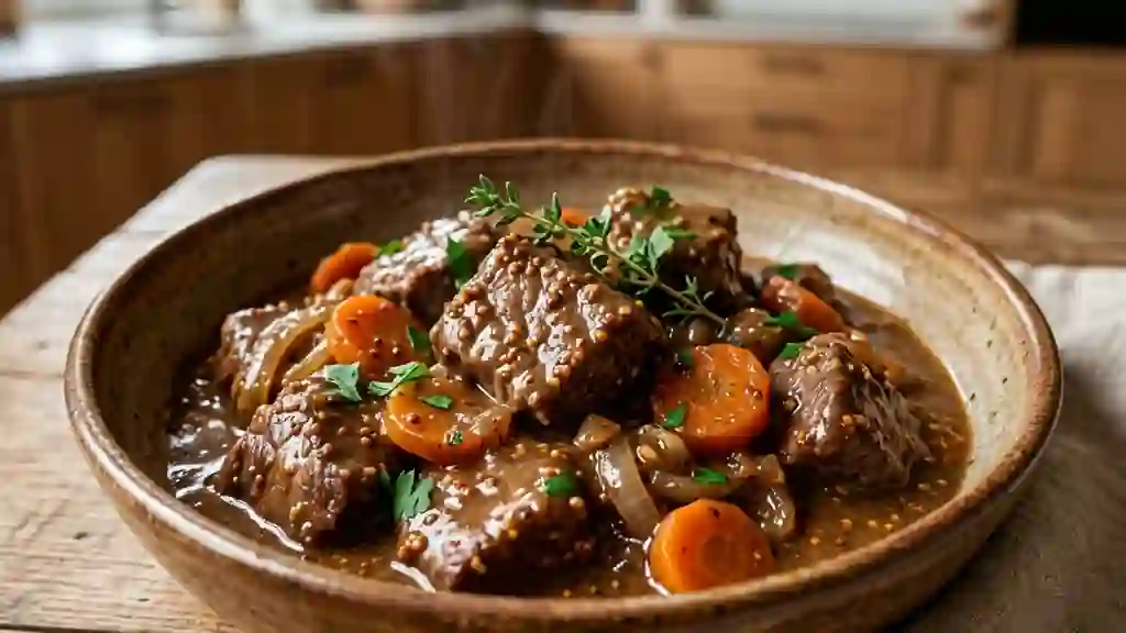 Bœuf fondant à la moutarde à l'ancienne - Photo de présentation