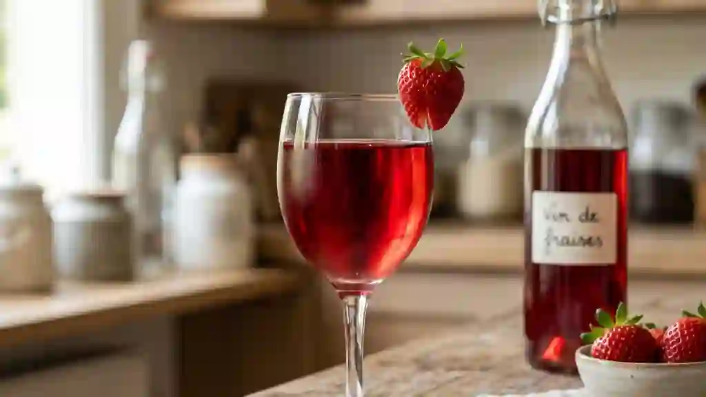 Vin de fraises intense à la vanille - Photo de présentation
