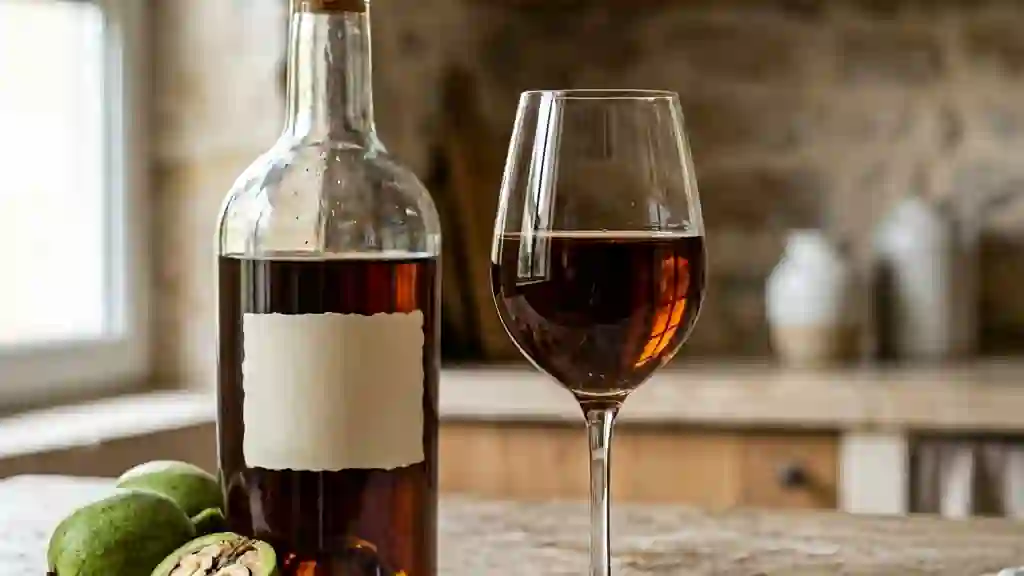 Vin de noix artisanal aux épices chaudes - Photo de présentation