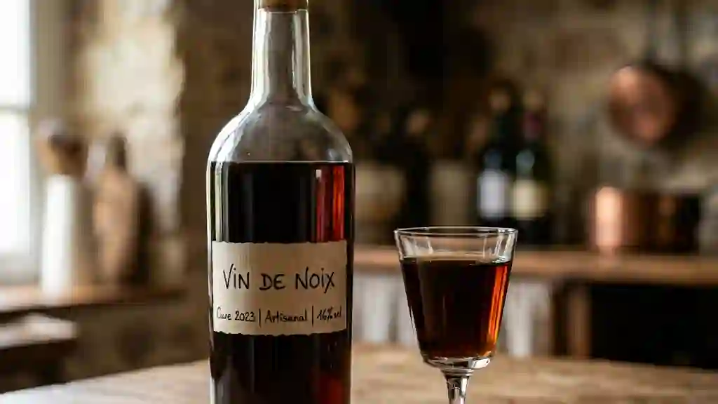 Vin de noix intense aux épices - Photo de présentation