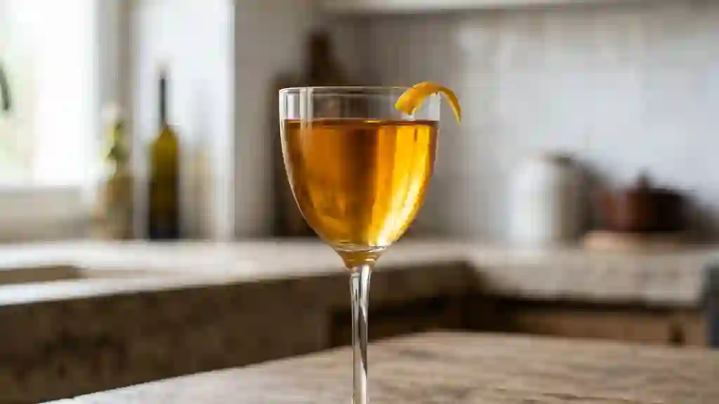 Vin d'orange parfumé aux épices douces - Photo de présentation