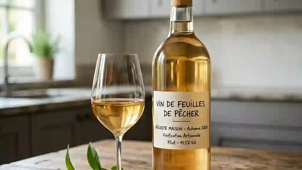 Vin de feuilles de pêcher sauvage - Photo de présentation