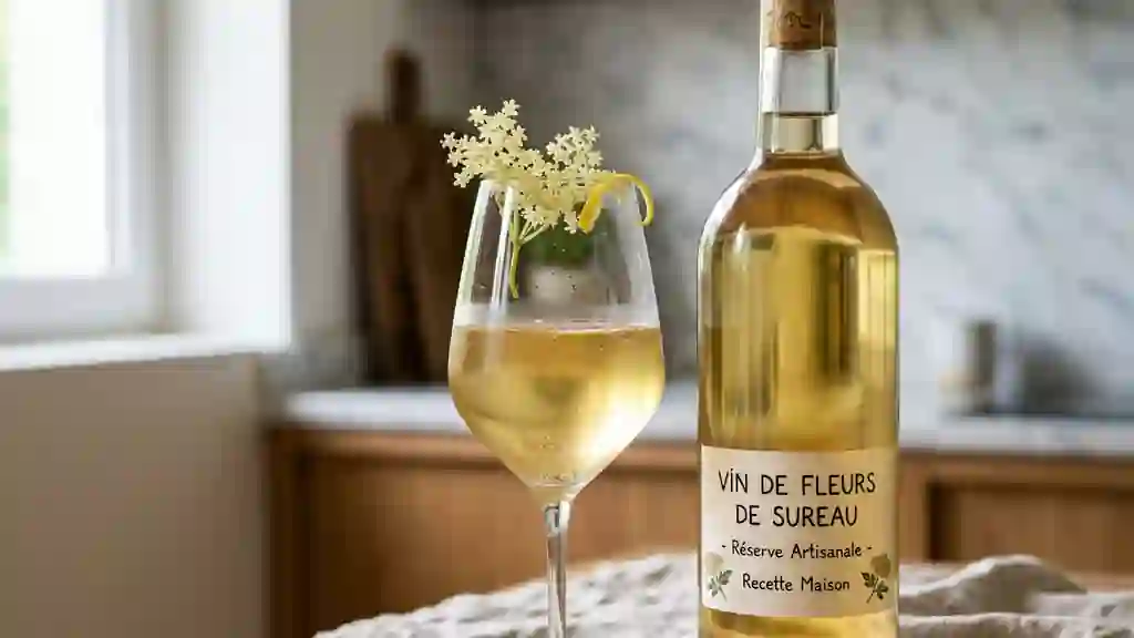 Vin de Fleurs de Sureau Frais et Parfumé - Photo de présentation