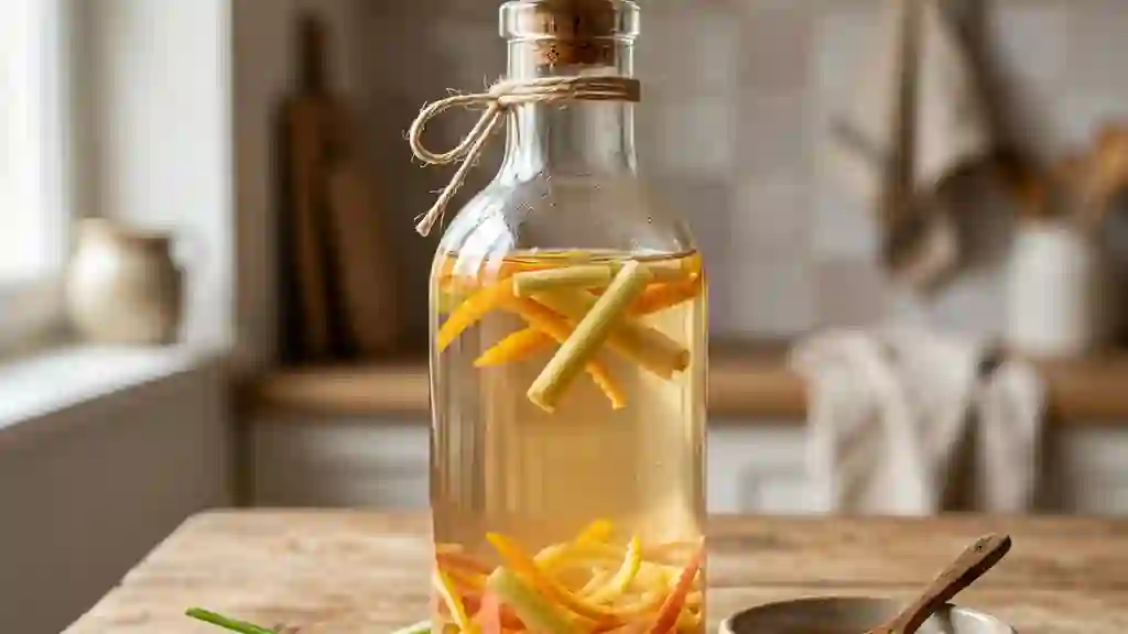 Vinaigre Infusé aux Agrumes et Citronnelle - Photo de présentation