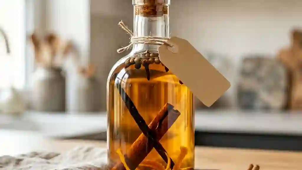 Vinaigre Infusé aux Épices Douces et Orange - Photo de présentation