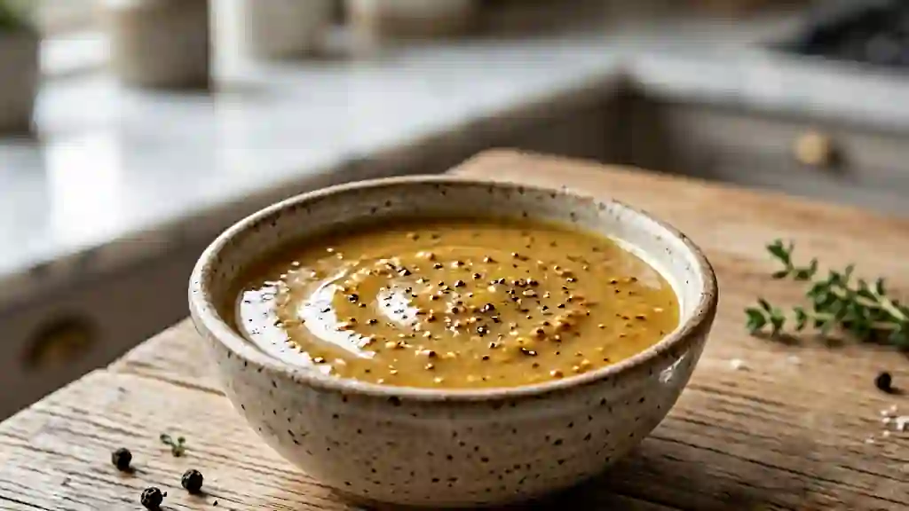 Vinaigrette onctueuse miel et moutarde - Photo de présentation