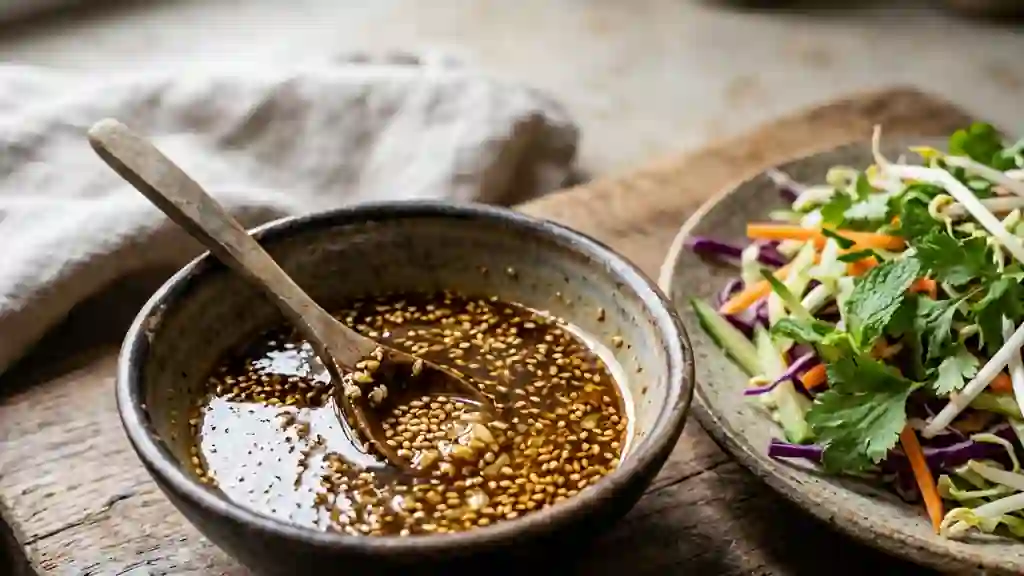 Vinaigrette soja et sésame torréfié - Photo de présentation