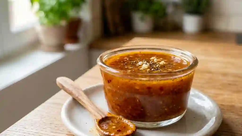 Vinaigrette onctueuse au piment et miel - Photo de présentation
