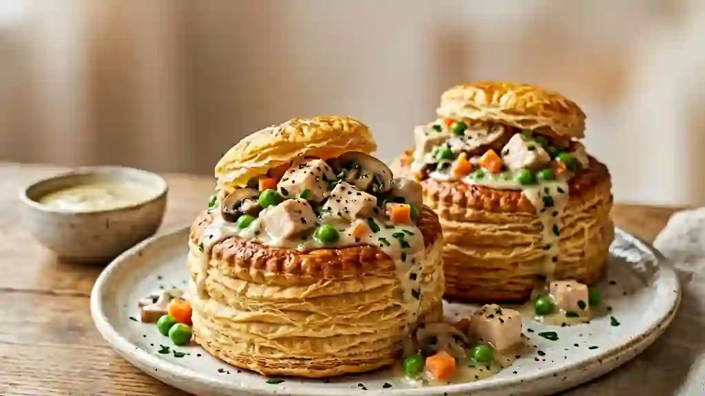 Bouchées à la Reine crémeuses et feuilletées - Photo de présentation