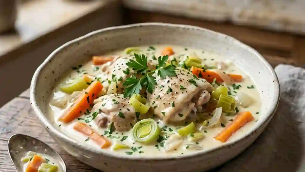 Waterzooi gantois onctueux au poulet et légumes - Photo de présentation