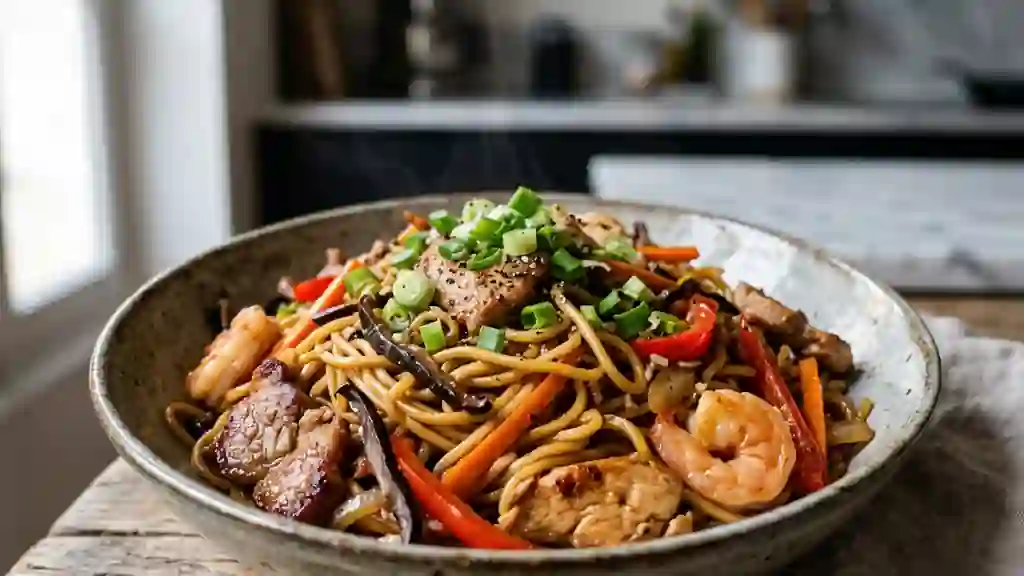 Mi Xao Impérial au Wok : Viandes et Crevettes - Photo de présentation