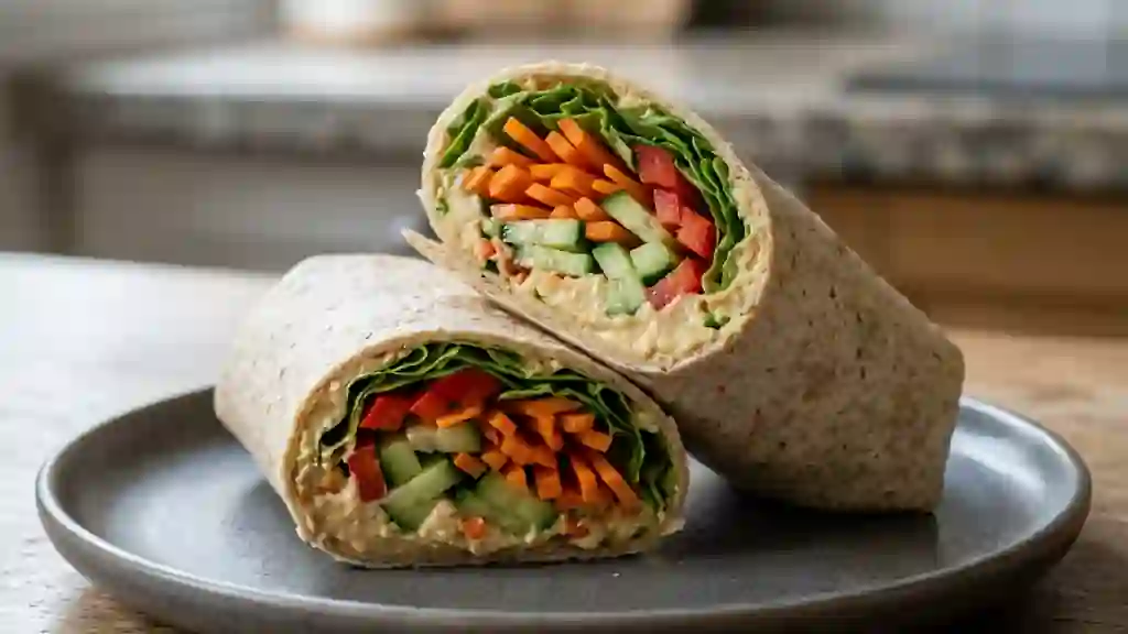 Wrap Houmous et Crudités Croquantes - Photo de présentation