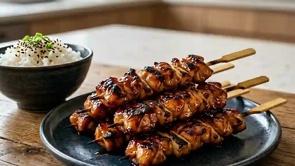 Brochettes Yakitori laquées et fondantes - Photo de présentation