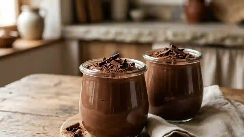 Yaourt au chocolat crémeux et fondant - Photo de présentation