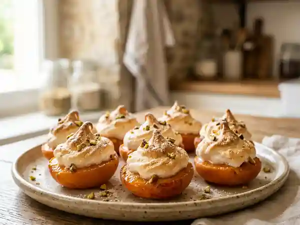Abricots Meringués Gourmands : Dessert Fruité et Léger - Photo de présentation