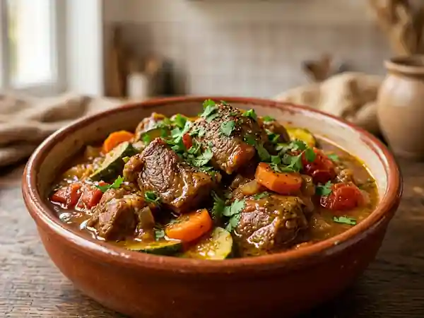Agneau à l'orientale fondant aux épices et légumes - Photo de présentation