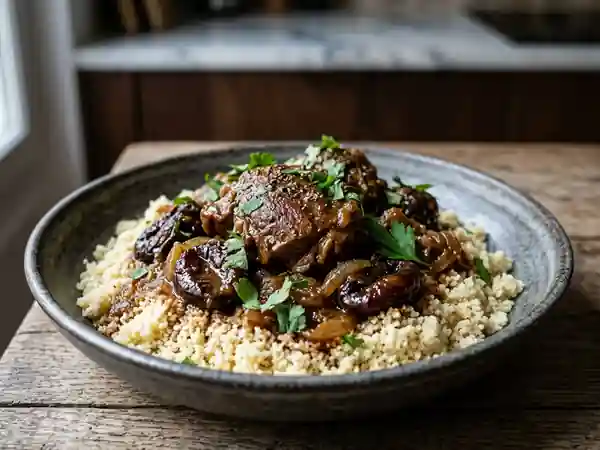 Agneau fondant aux pruneaux et épices douces - Photo de présentation