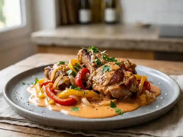 Agneau tendre aux poivrons et sauce paprika - Photo de présentation