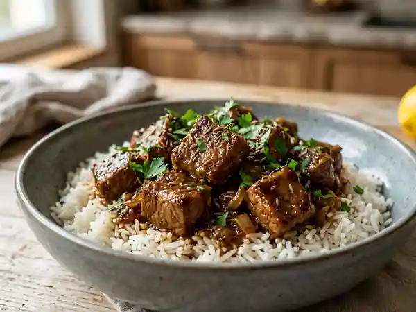 Sauté d'agneau fondant aux épices douces - Photo de présentation