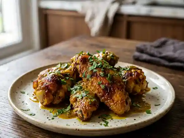 Ailerons de dinde au curry tendres et grillés - Photo de présentation