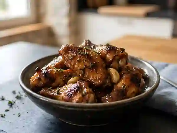 Ailerons de poulet laqués au miel et thym - Photo de présentation